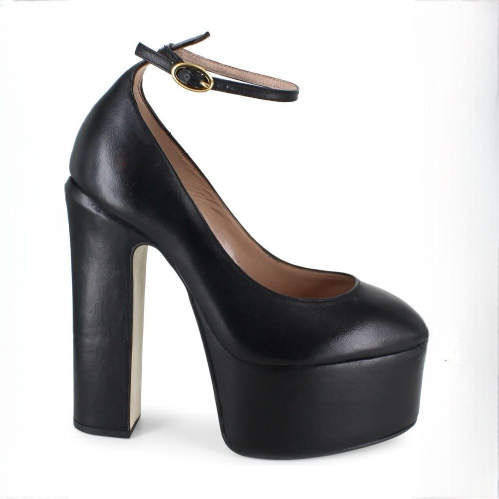 Zigi Nikole Leather Platform Pump Size 9 Black 6 in Heel